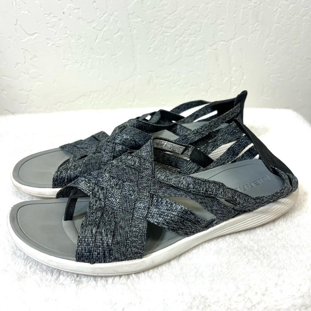Merrell Duskair Heather Gray Woven Strappy Thong Sandals Size 9